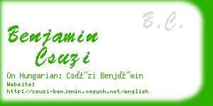 benjamin csuzi business card